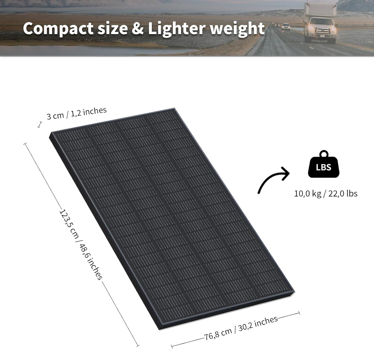 180W Monocrystalline Solar Panel 22.6 Efficient RV Boat Off Grid MC4