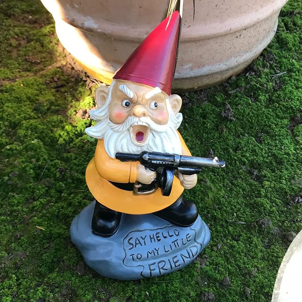 Funny Garden Gnome Statue Outdoor Lawn Decor Resin Patio Yard Dwarf