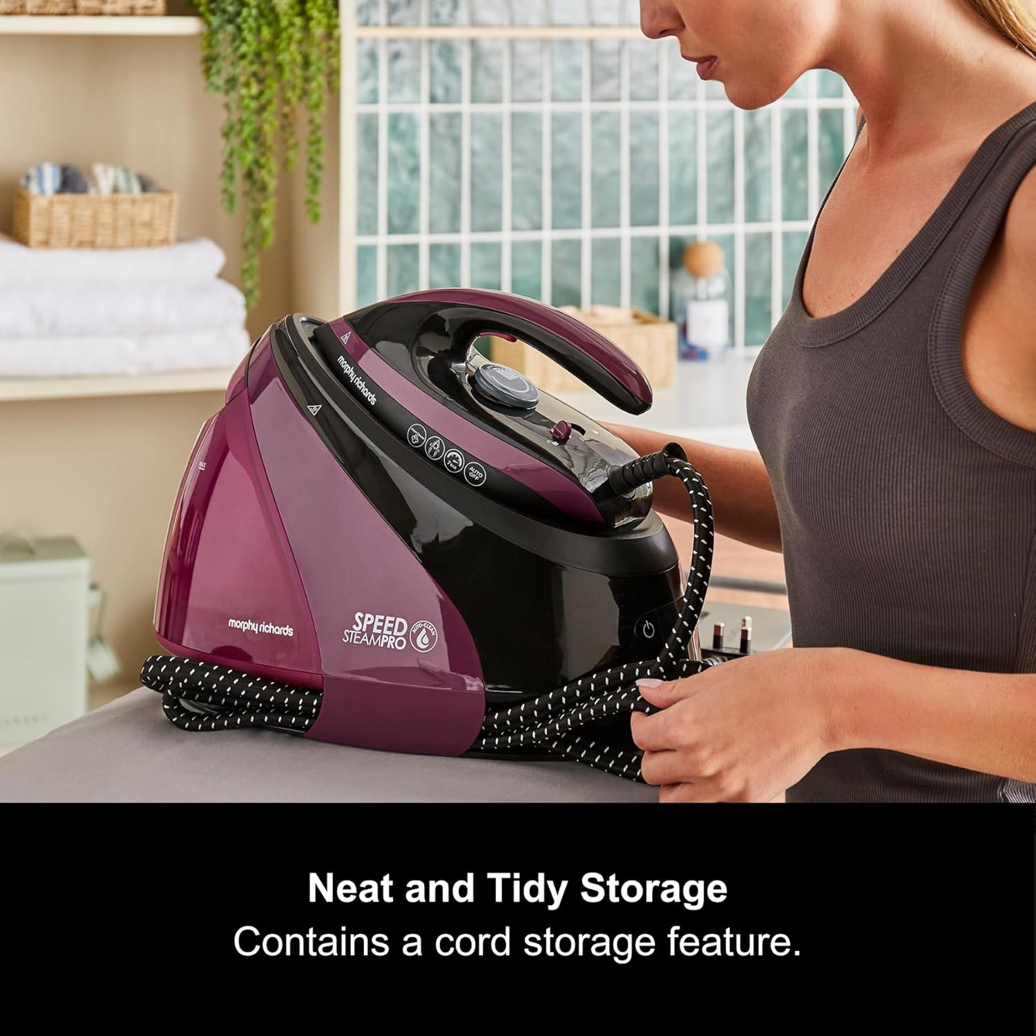 Steam Generator Iron 7 Bar 590g Steam Boost 1.6L Tank Ceramic