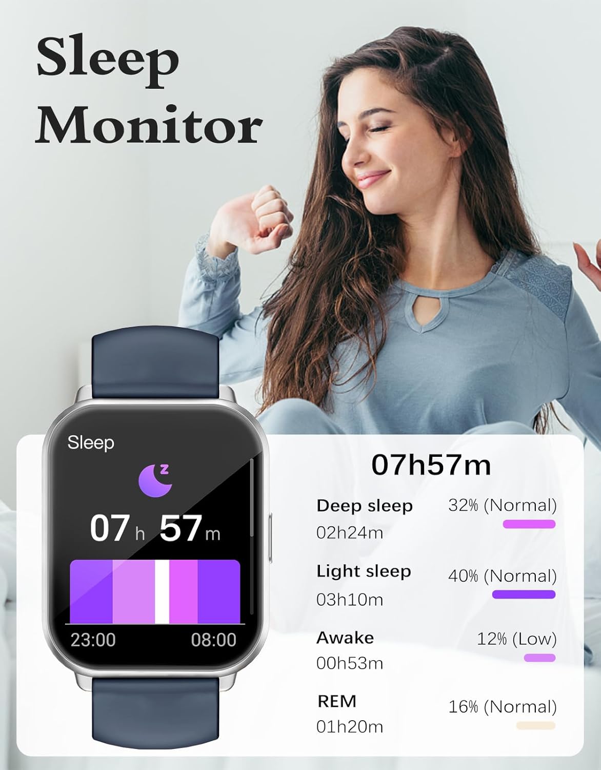 HD Fitness Smart Watch Bluetooth Call Tracker