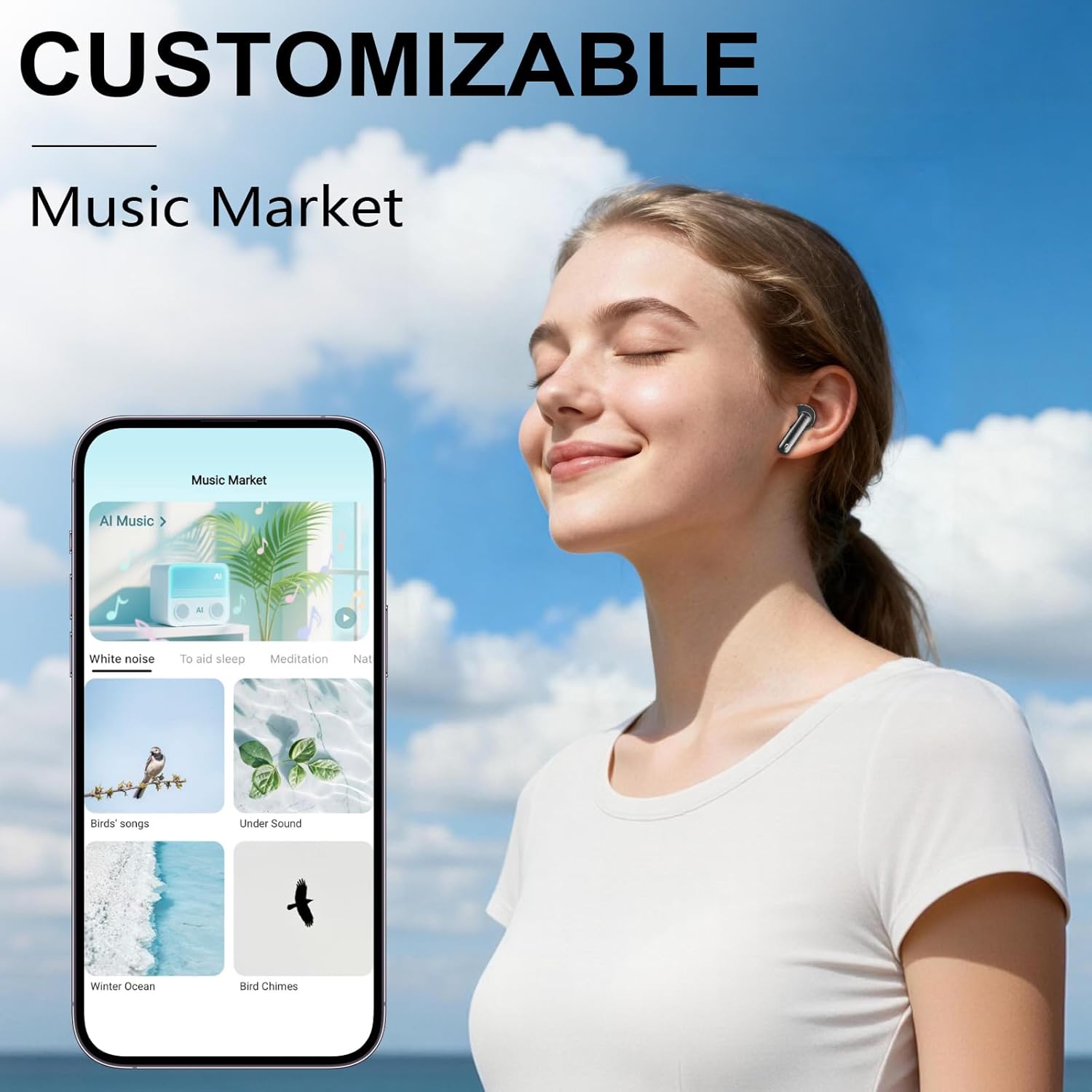 Wireless Bluetooth 5.4 Earbuds ENC Noise Cancelling 36H Playtime LED Case