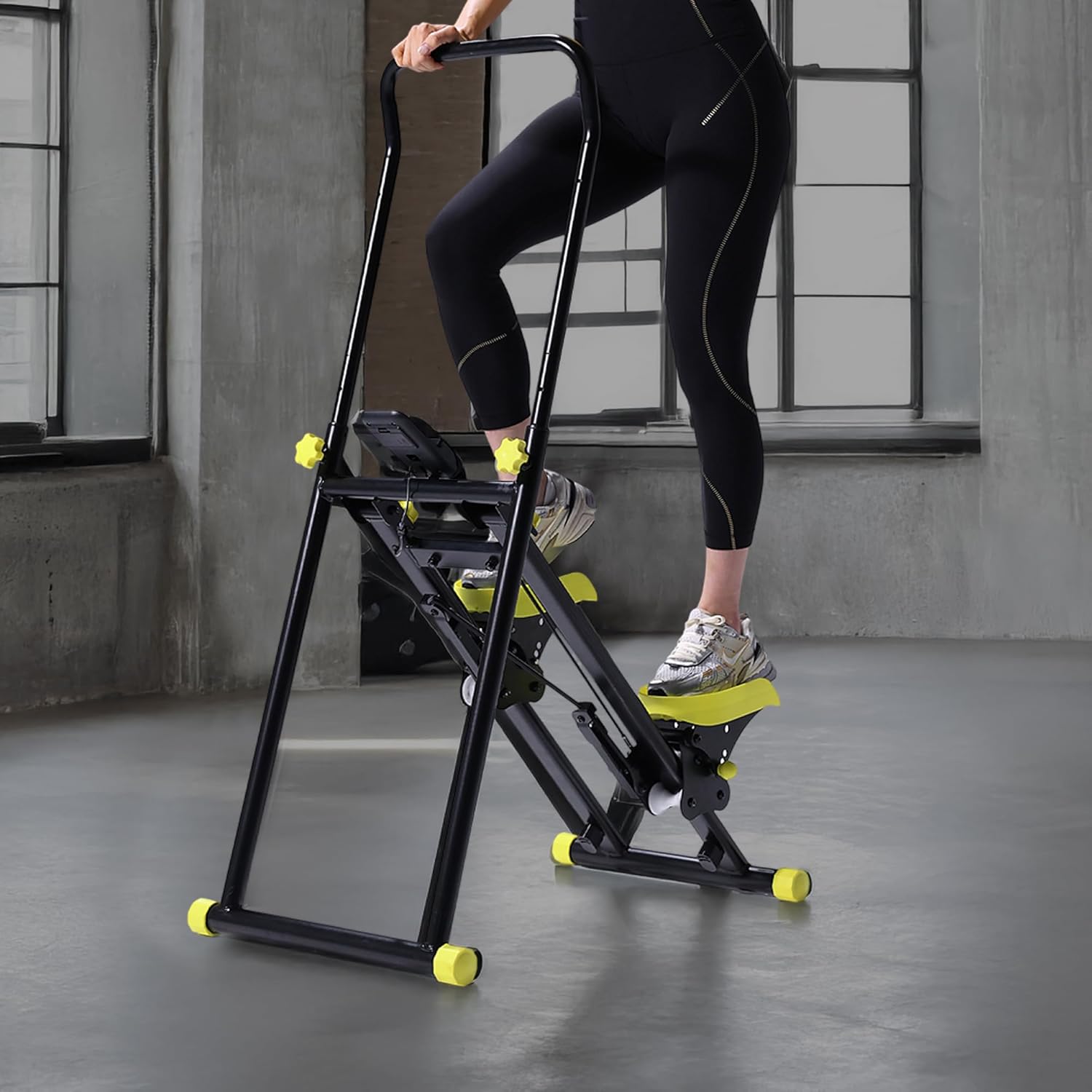 Foldable Stair Stepper Machine Cardio Climber LCD Display