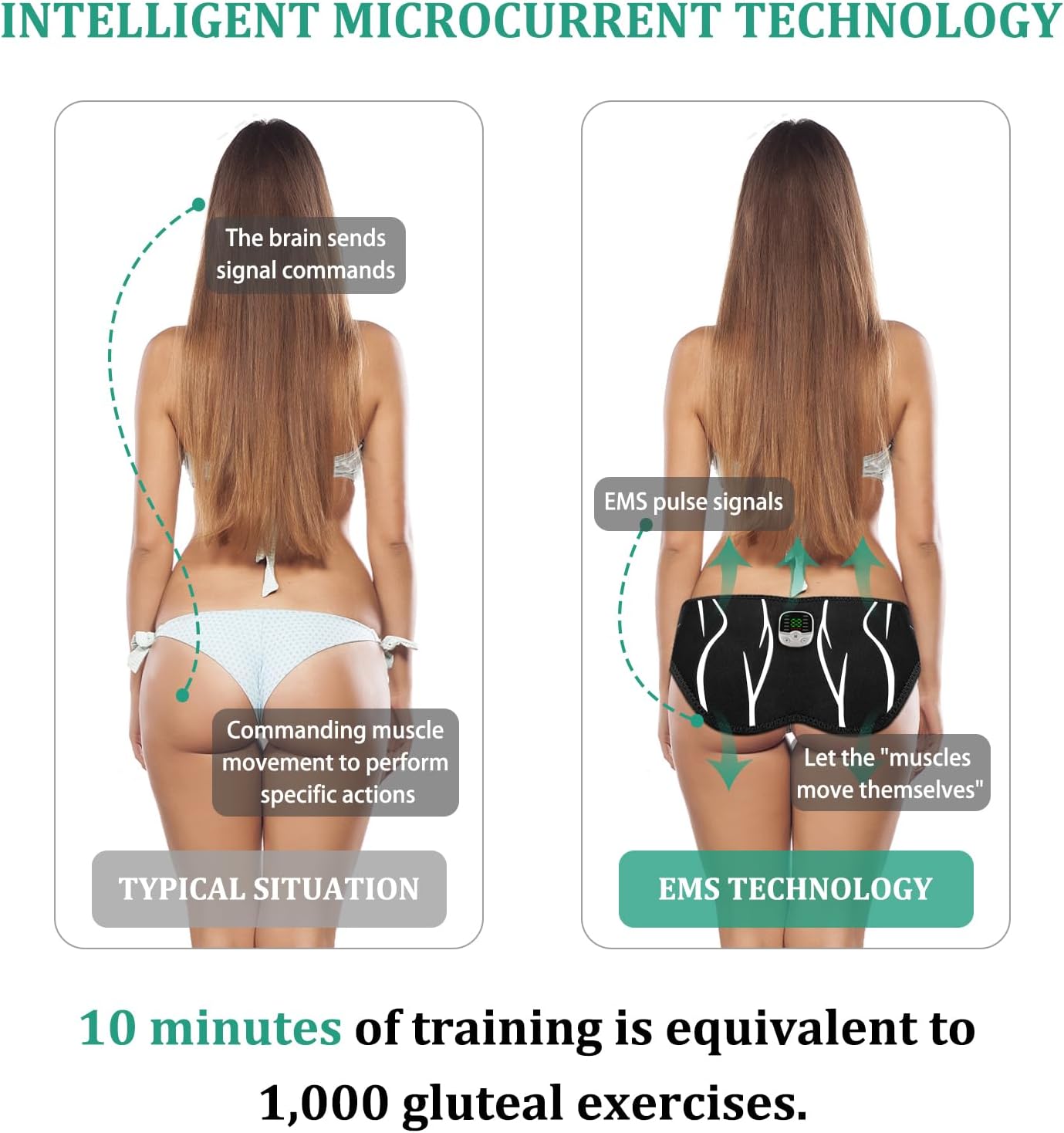EMS Hip Trainer Electric Muscle Stimulator Glute Butt Toning Device