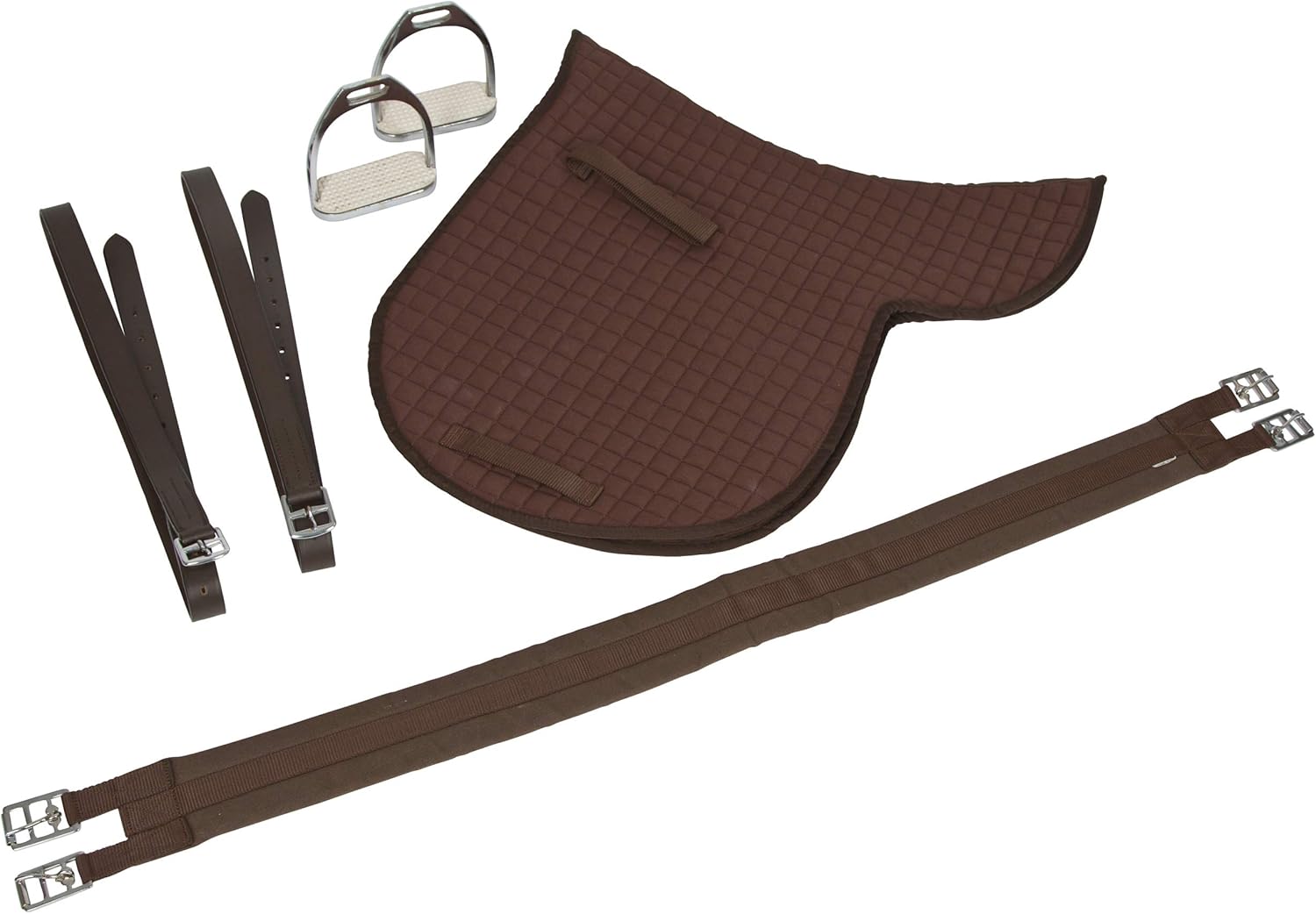 Brown Leather Haflinger Horse Saddle Set 17 5 Inch