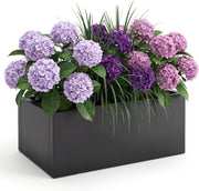 Raised Garden Bed Galvanised Steel Planter Box 50L Outdoor Black