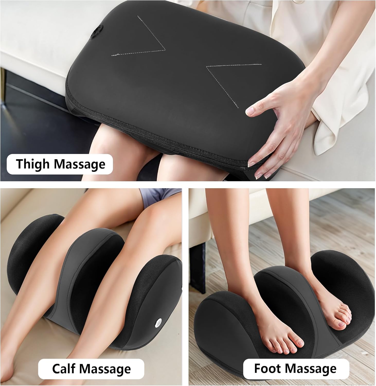 Electric Foot Massager Machine Heat Leg Calf Massage Pain Relief