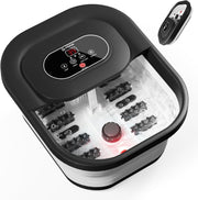 Foldable Foot Spa Massager Heat Bubble Vibration Rollers Timer