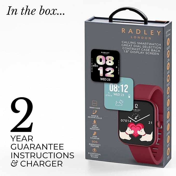 Womens Smart Watch Berry Strap Bluetooth Call 1.80