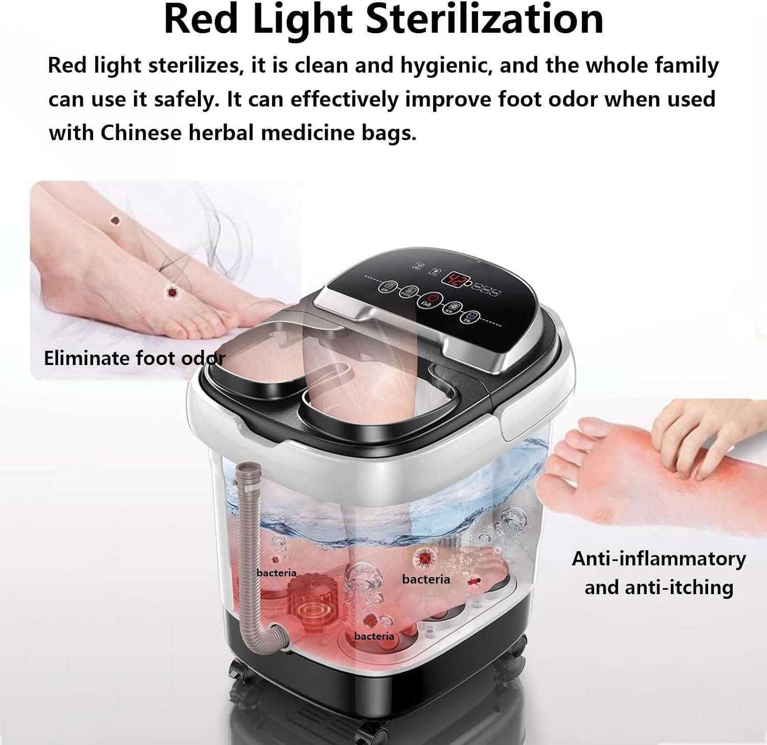 Electric Foot Spa Bath Massager Heated Kneading Soak Machine