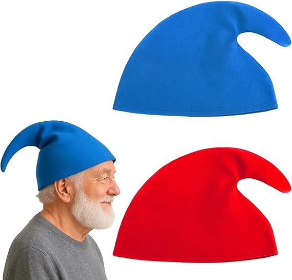 2 Pack Christmas Gnome Hats Santa Costume Party Cosplay Accessories