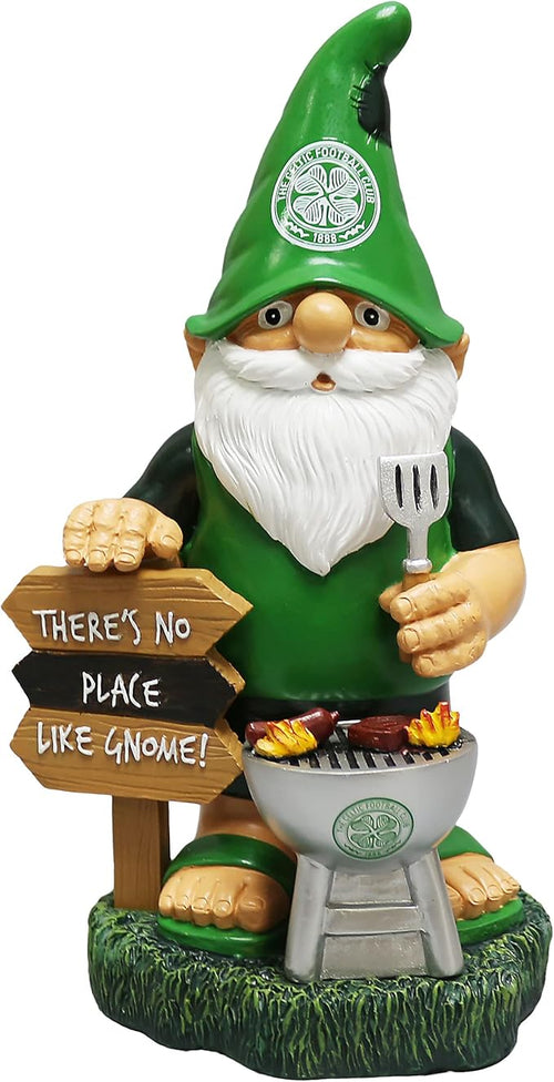 Football BBQ Garden Gnome 20cm Hand Painted Outdoor Fan Decor