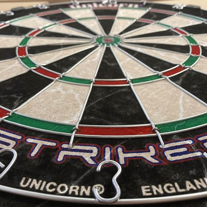 18in Professional Bristle Dartboard Staple Free Bullseye Slim Wire