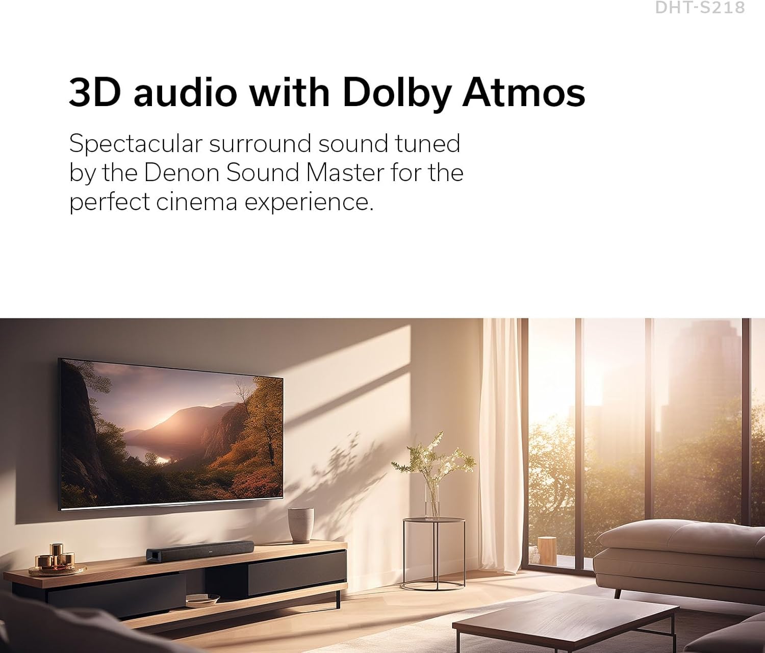 Dolby Atmos TV Soundbar 3D Surround Built In Subwoofers HDMI eARC