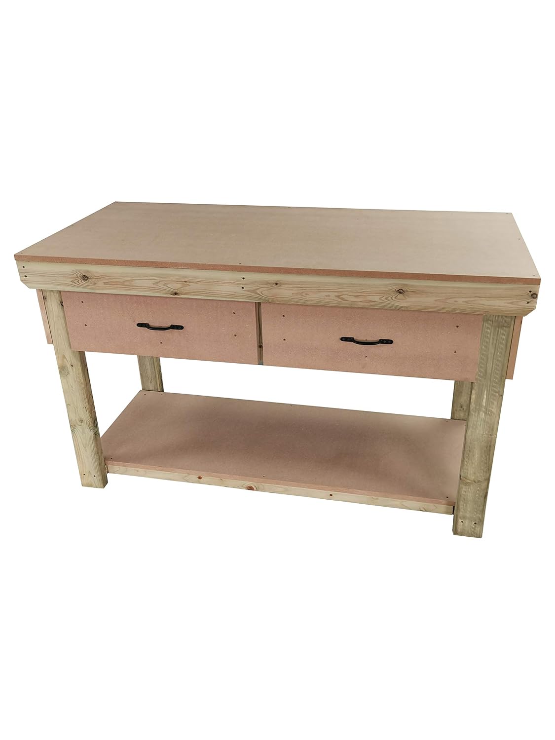 4FT Heavy Duty Wooden Workbench Garage Table w/Drawers