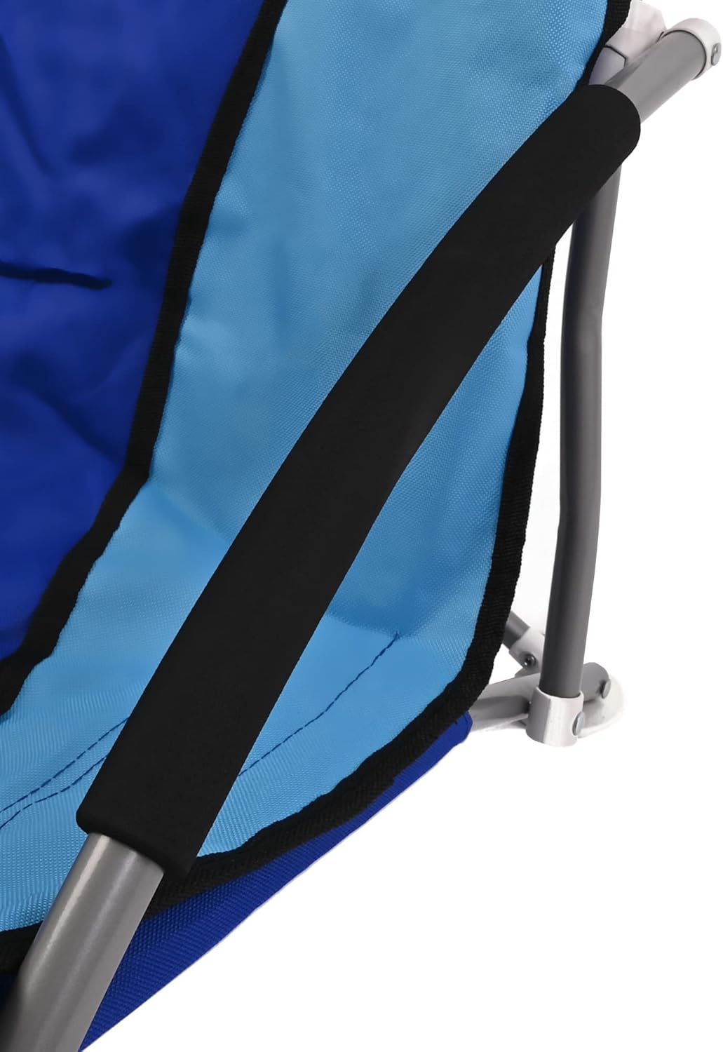 Set of 2 Low Folding Beach Chairs Blue