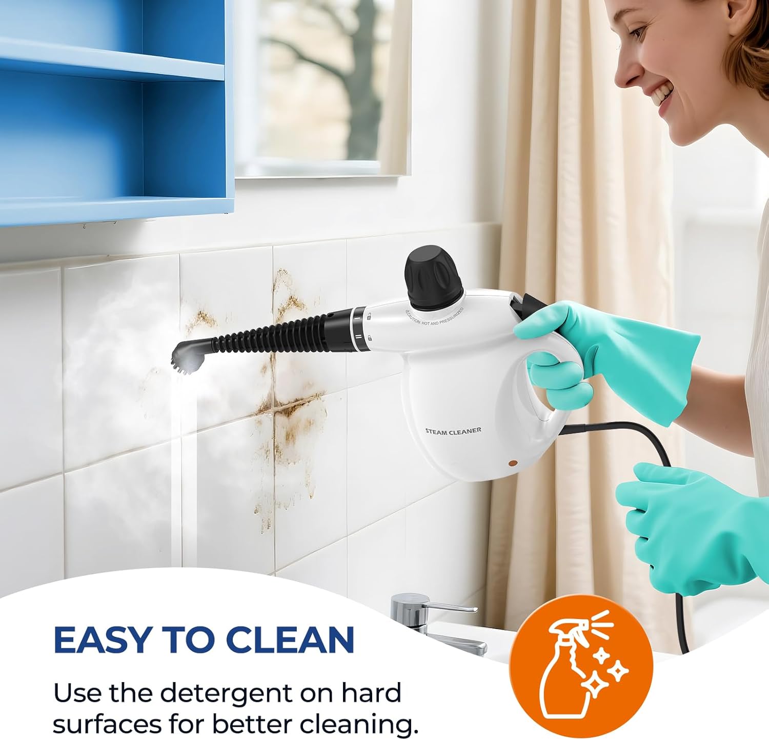 Handheld Steam Cleaner 13pcs 230°F High Pressure 350ml Portable