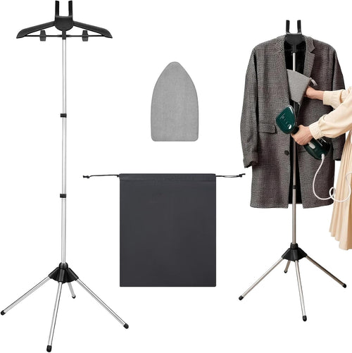 Garment Steamer Stand Adjustable Clothes Hanger 360 Rotating Portable