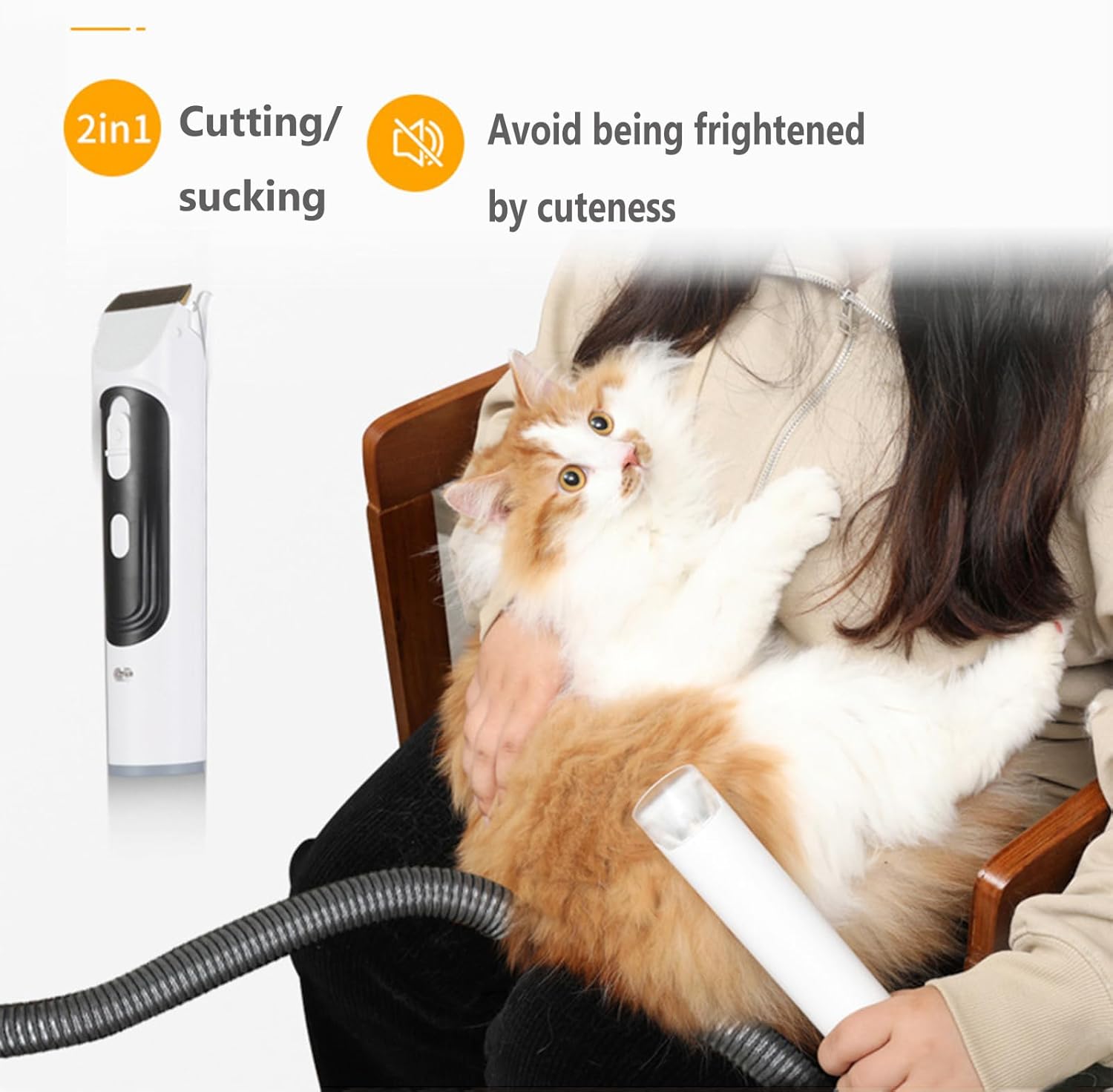 Dog Grooming Vacuum Kit Pet Dryer Clipper 4 Combs