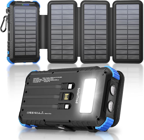 45800mAh Solar Power Bank 4 Panel Fast Charging USB C
