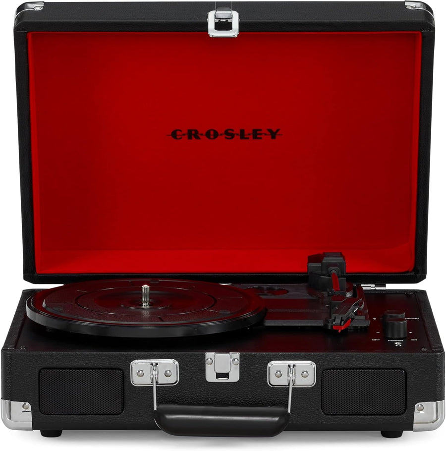 Portable Bluetooth Suitcase Record Player Black