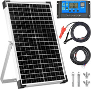 30W Solar Panel Kit 12V Battery Charger Maintainer PWM