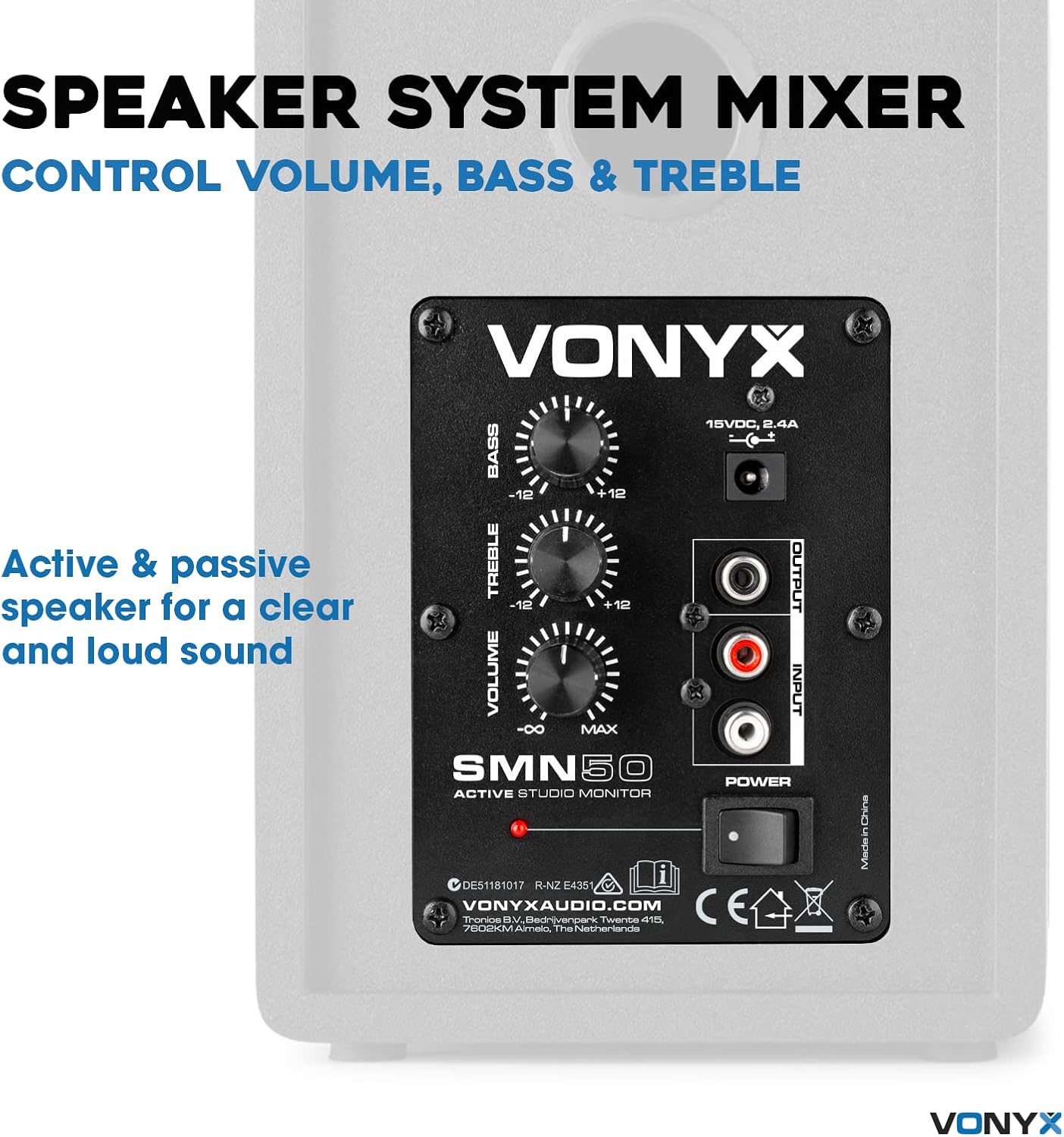 Studio Monitor Speakers 5 Inch 140W Powered Recording Audio Pair