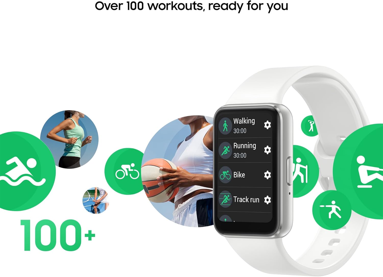 Silver Fitness Smart Watch AMOLED 13 Day Battery