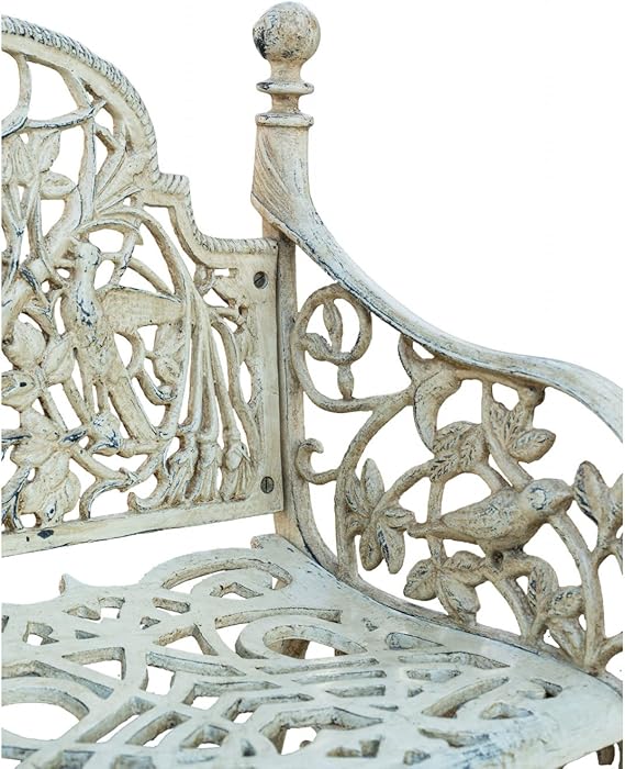 2 Seater Cast Iron Garden Bench Vintage Patio Park Seat