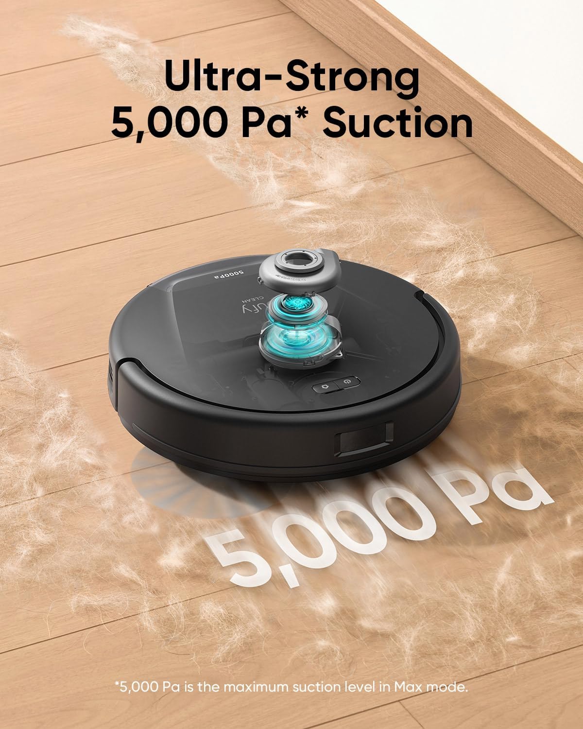 Robot Vacuum 5000Pa LiDAR Mapping WiFi App Pet Hair Clean