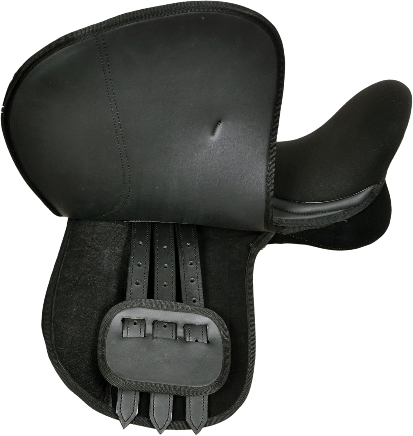 Black Synthetic Leather General Purpose Saddle Suede Seat 18 Seat