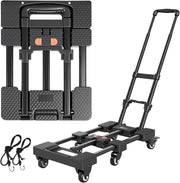 Lightweight Folding Hand Truck 6 Wheel Dolly Cart Brake
