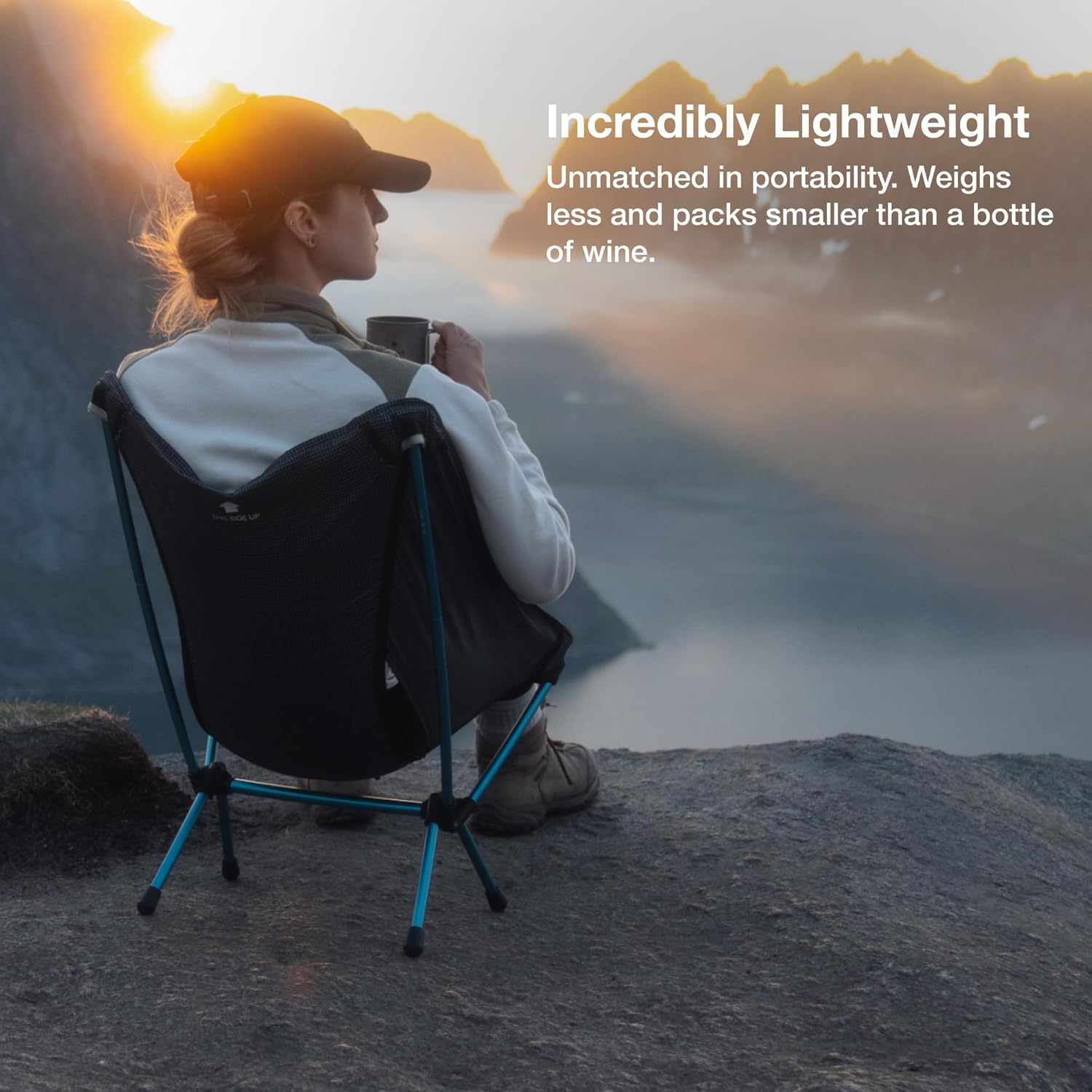Ultralight Compact Camping Chair Folding Seat Black