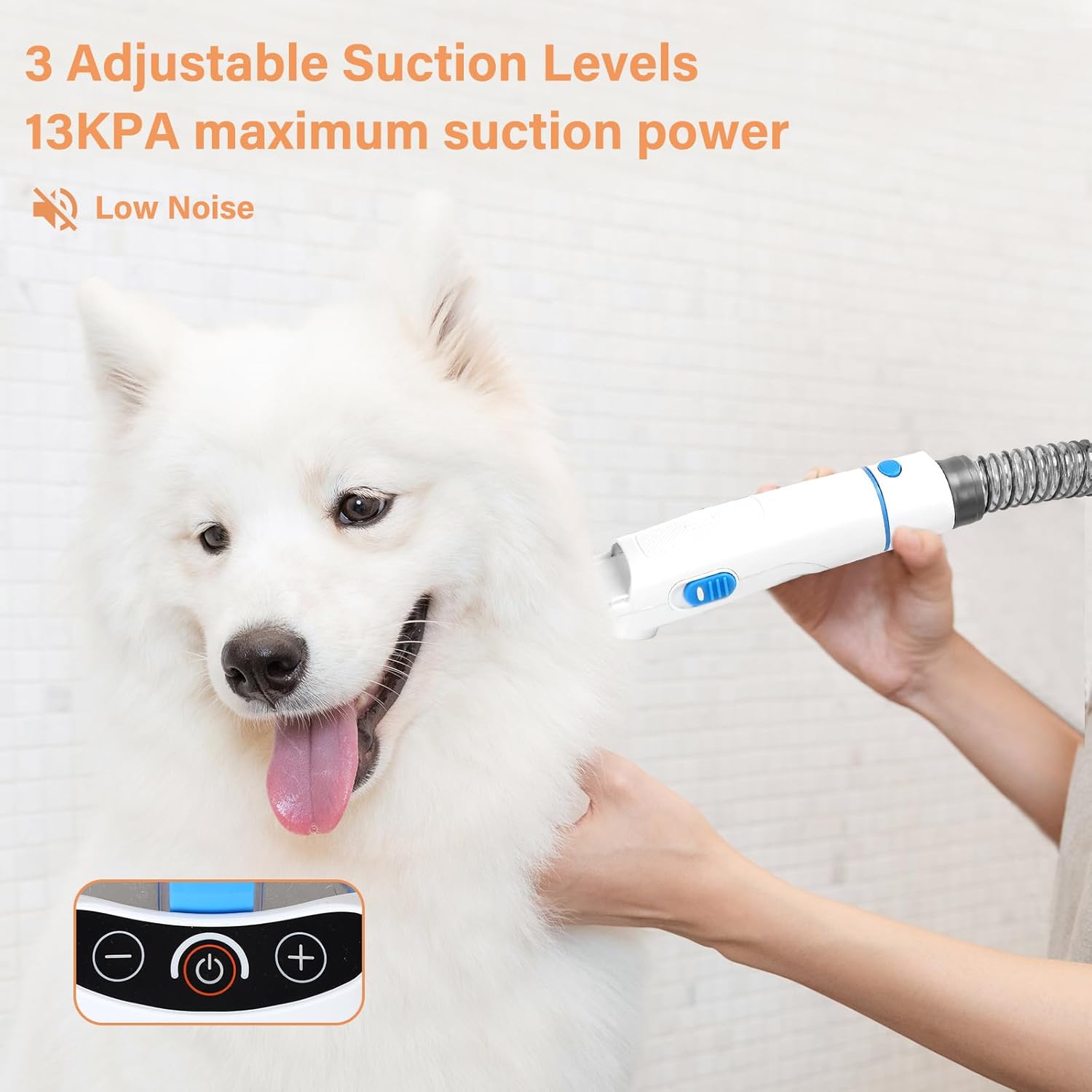 Pet Grooming Vacuum 13000Pa Dog Hair Remover 2.8L Kit