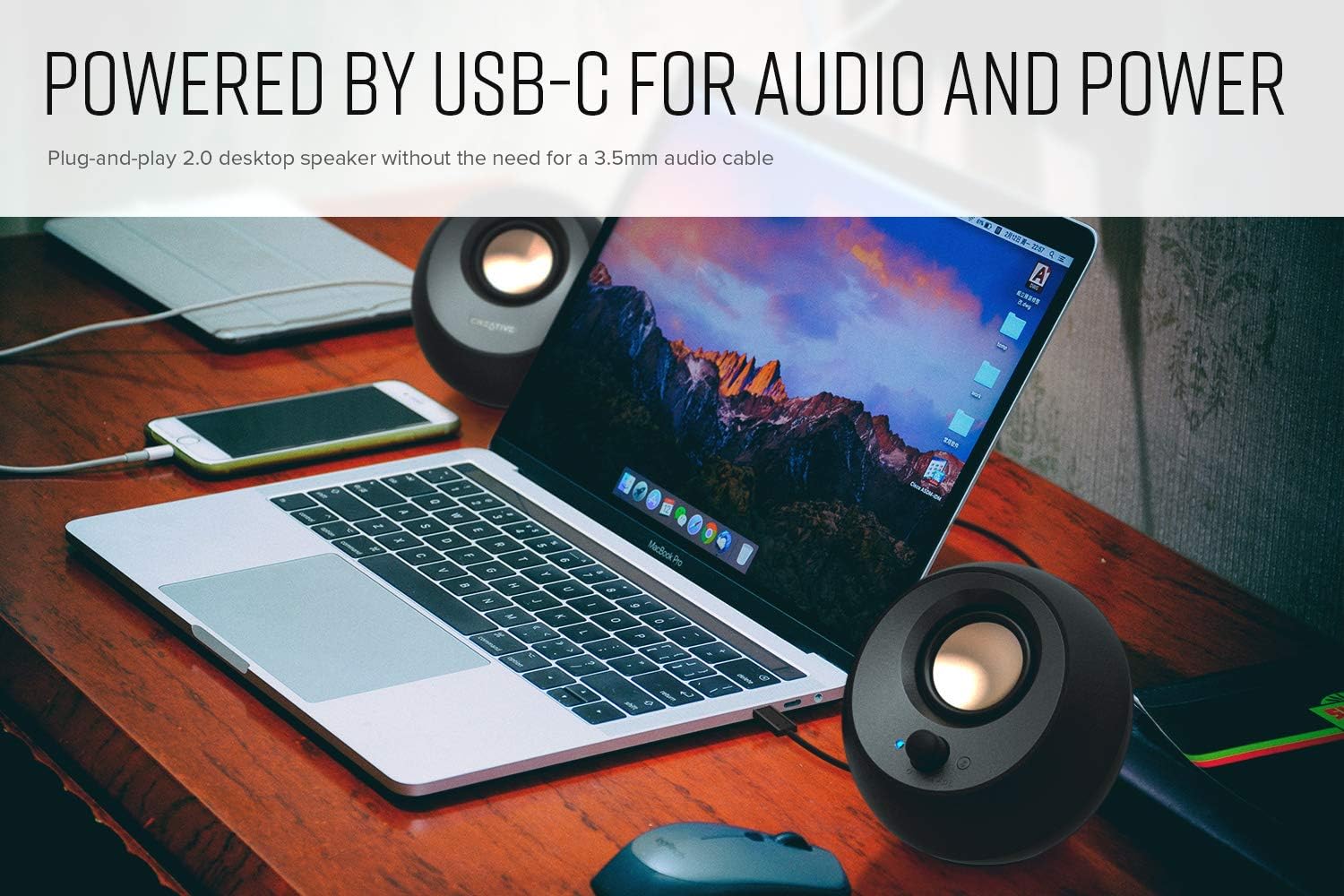 Desktop Computer Speakers USB Bluetooth Stereo Clear Dialog