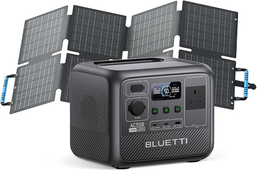 448Wh Solar Generator 700W Portable Power Station 60W Solar Panel