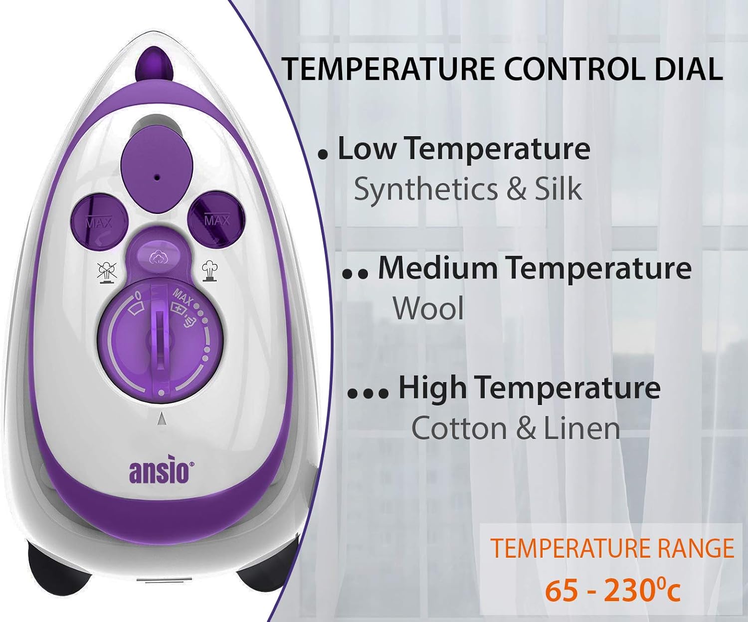 Mini Travel Steam Iron 408W Ceramic Soleplate Dual Voltage Compact