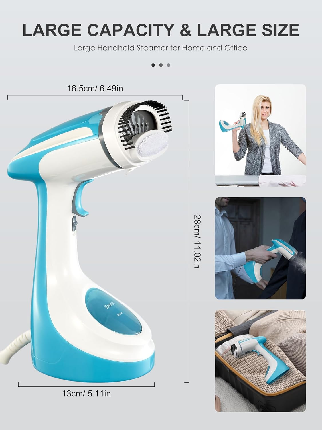Handheld Garment Steamer 1200W 24g Steam 10oz Tank Fast