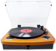Bluetooth Vinyl Record Player USB SD Recording Stereo Wood
