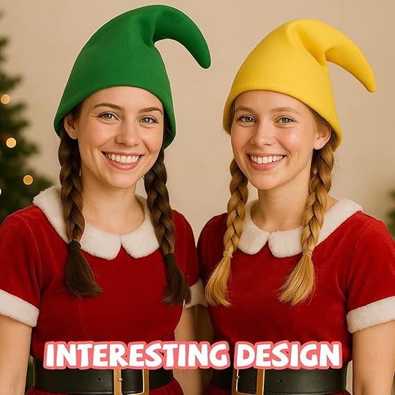 3PCS Gnome Hat Set Santa Costume Cosplay Party Christmas Hats