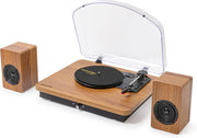 3-Speed Bluetooth Turntable with Stereo Speakers & Belt Drive