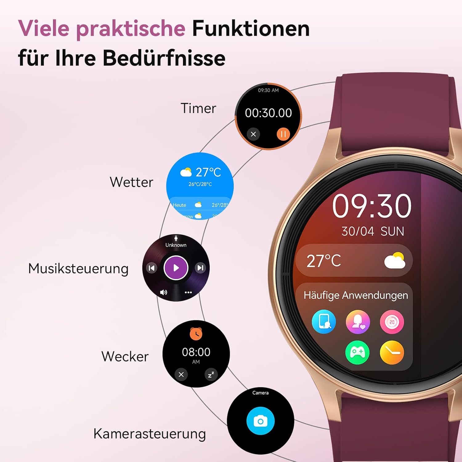 Women AMOLED Smart Watch Call 120 Sports Waterproof