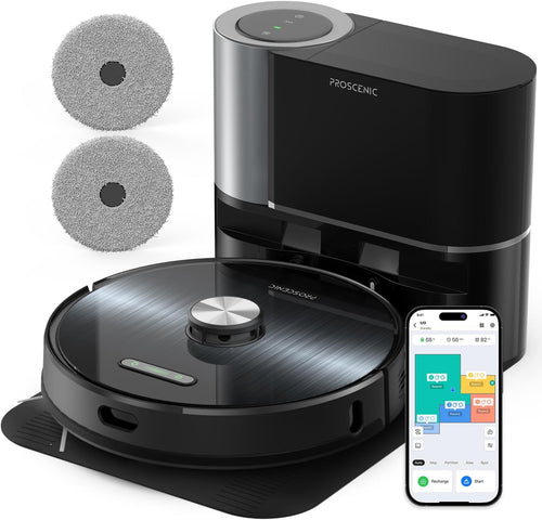 Robot Vacuum Mop 6000Pa Self Empty LiDAR Dual Spin Mops 250Min