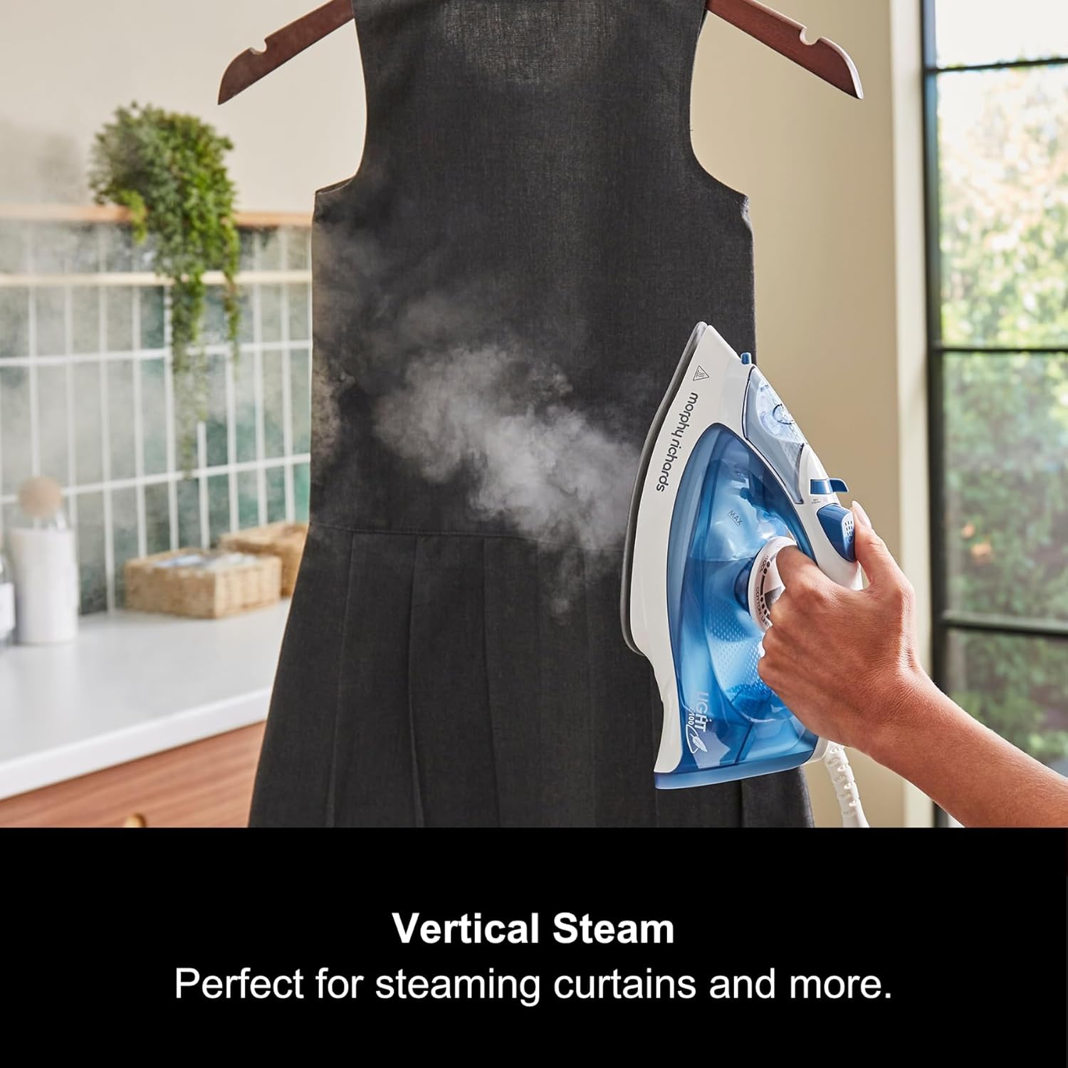 2200W Steam Iron Ceramic Soleplate 100g Boost Lightweight