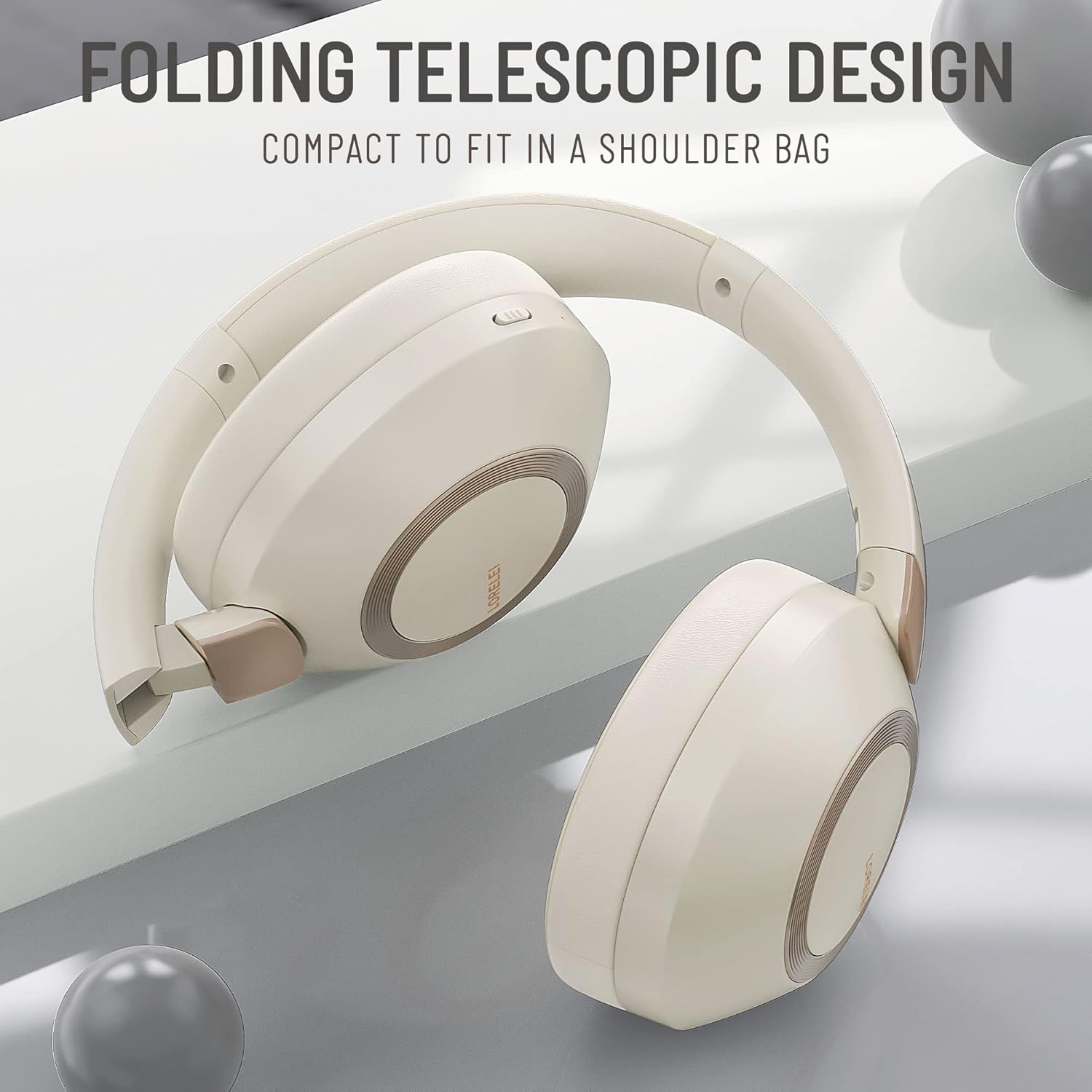 Bluetooth Over Ear Headphones 50H Playtime Deep Bass Foldable