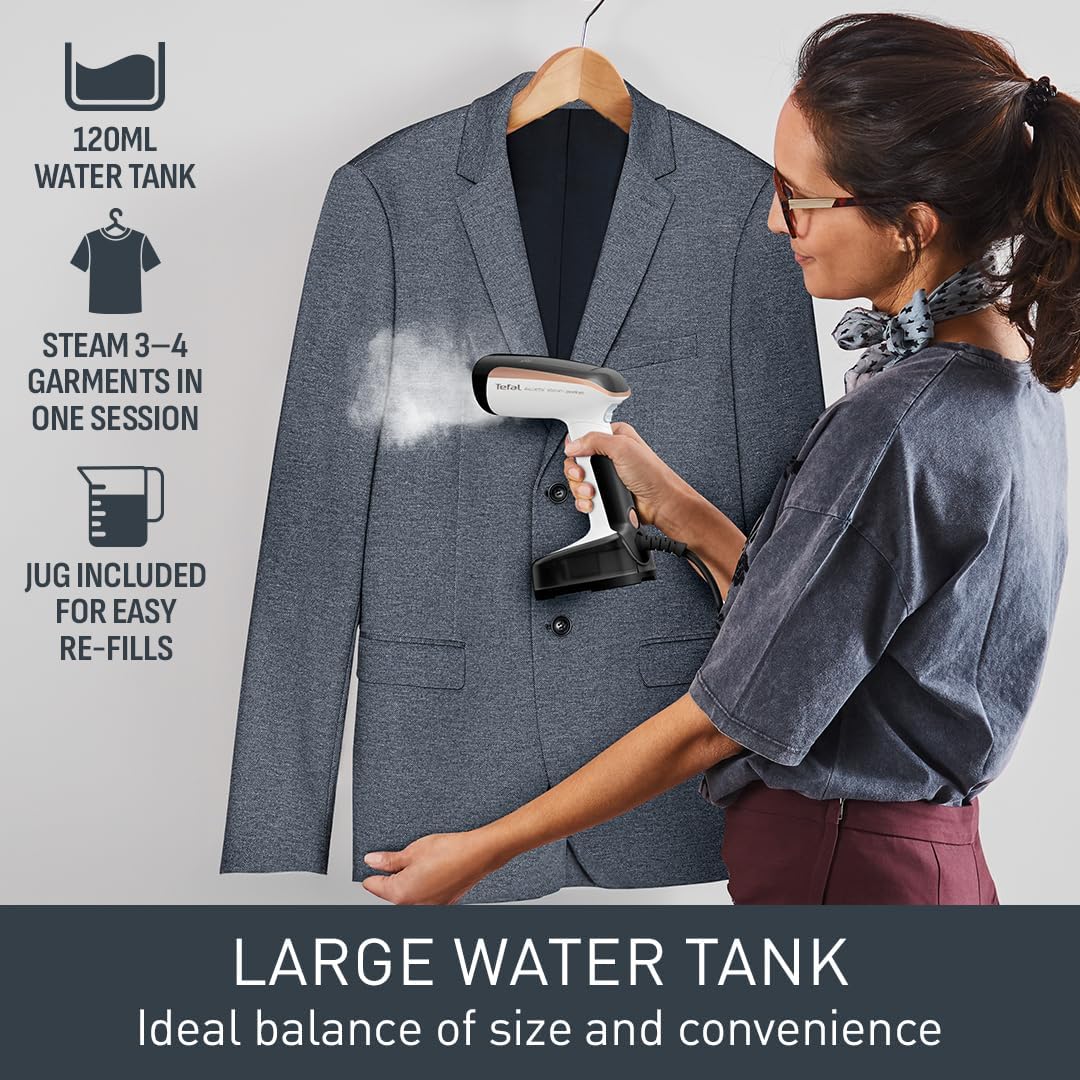 Compact Clothes Steamer Foldable 1300W Fast Heat 20g Steam