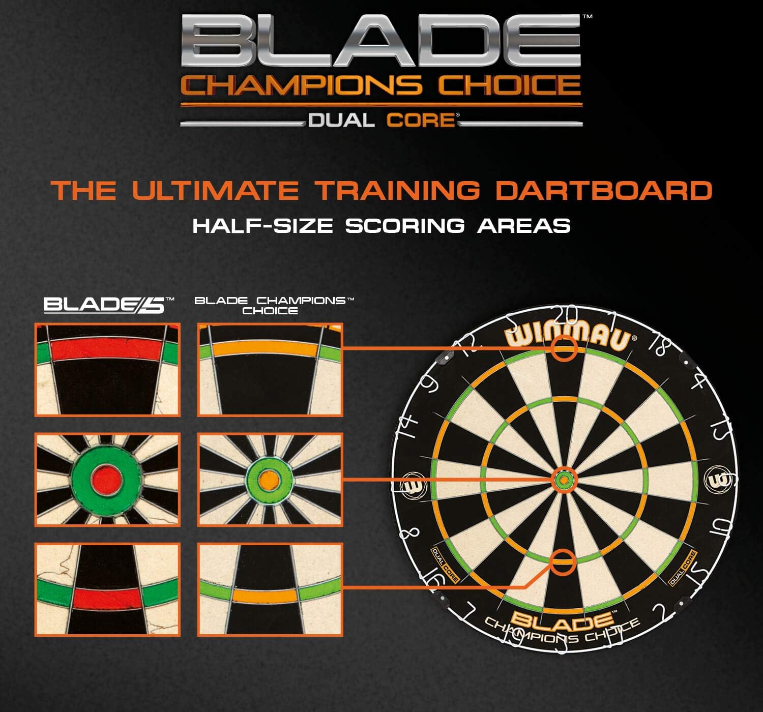 Training Dart Board Dual Core Sisal High Visibility Practice
