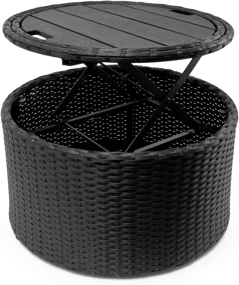 Sun Island Lounger Set with Canopy Black Cream