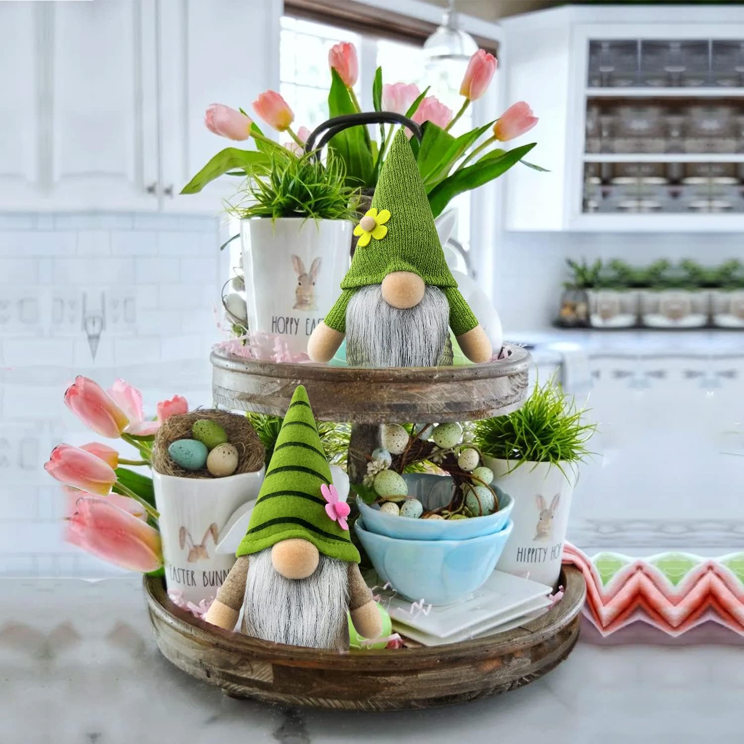 2Pcs Flower Gonk Gnomes Plush Spring Easter Home Decor