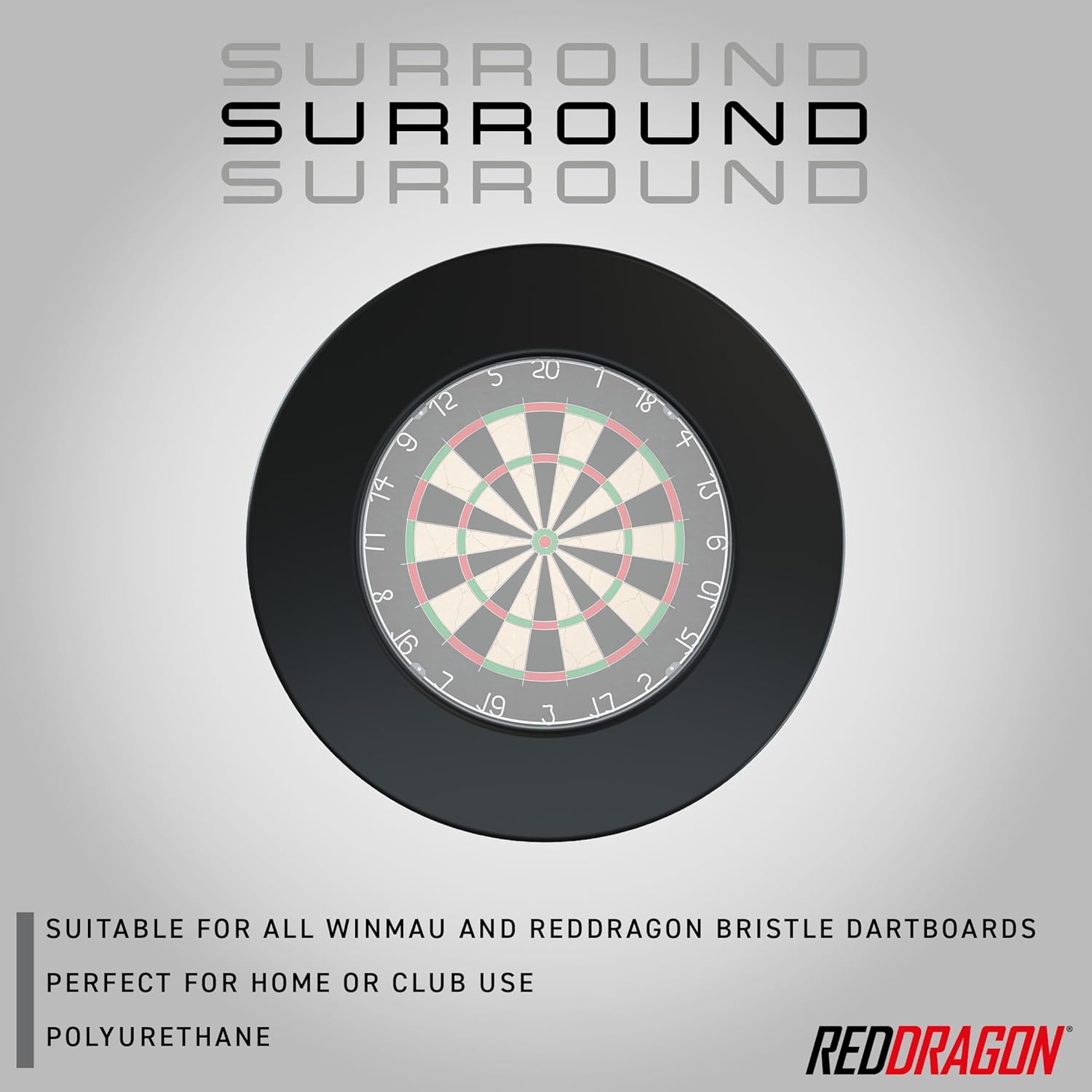 Dart Board Set with Surround Backboard Oche Line Steel Tip