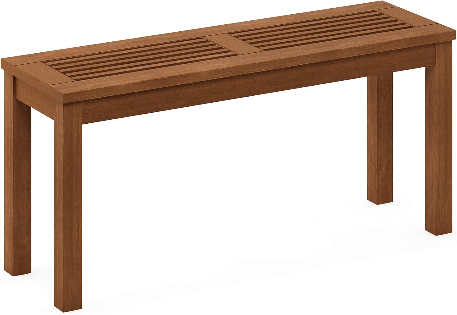 Backless Wooden Garden Bench Outdoor Patio Seat 100cm